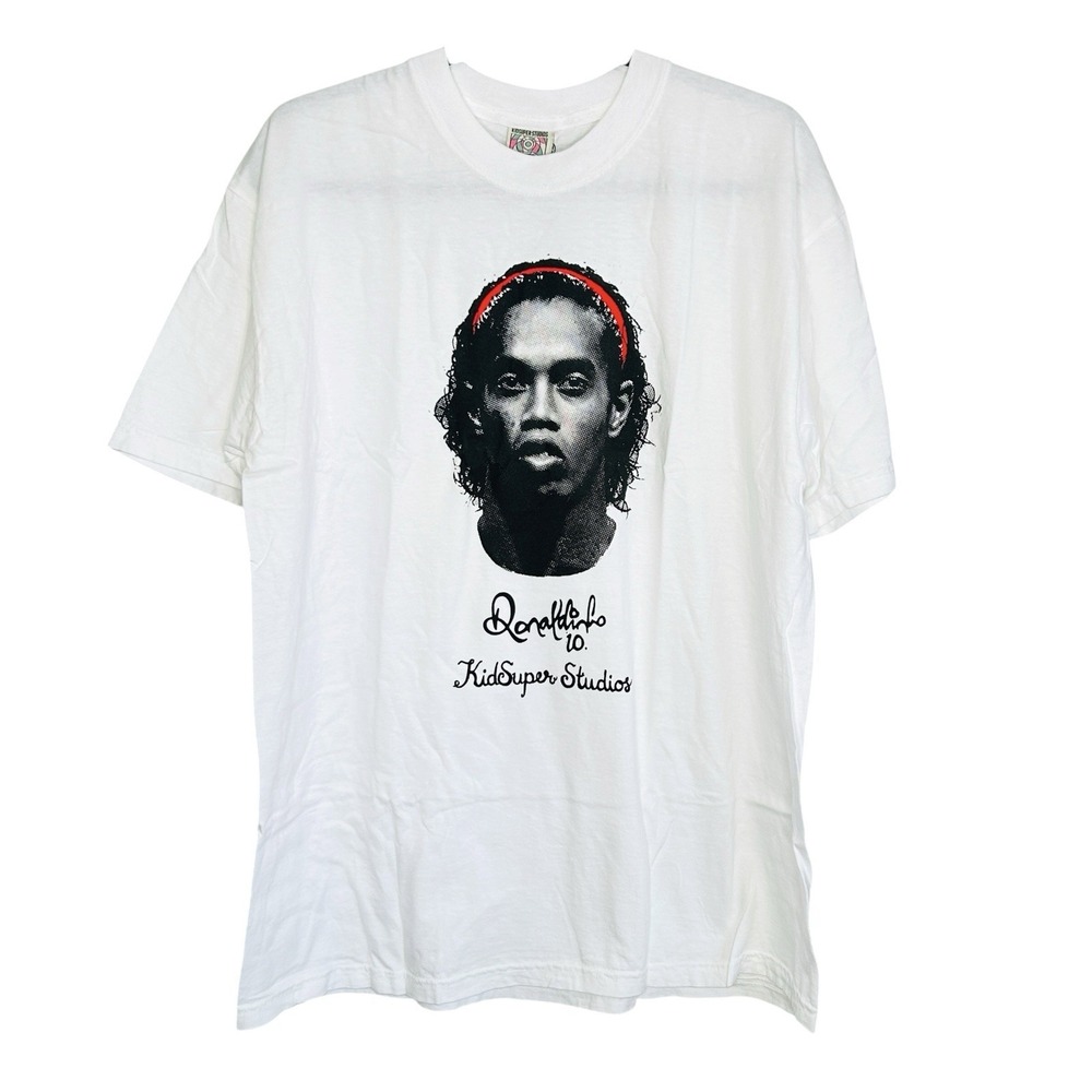 KidSuper X Ronaldinho Portrait T Shirt XL Street Soccer Futbol Crewneck Graphic